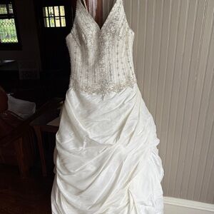 Elegant Beaded White Gown wedding